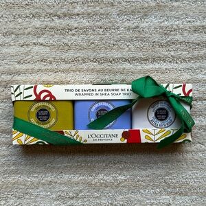 L'Occitane Trio of Shea Butter Extra-Gentle Solid Hand & Body Soap Holiday Gift